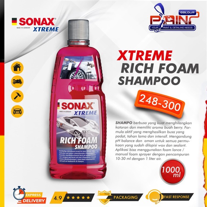 SONAX Xtreme Rich Foam 248-300 1L Shampoo Shampo Mobil Cuci Salju