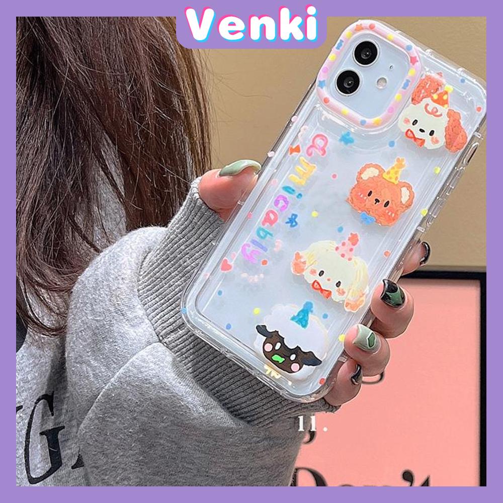 Case For iPhone 14 Pro Max TPU Soft Jelly Airbag Clear Case Cute Animals Camera Protection Shockproof For iPhone 14 13 12 11 Plus Pro Max 7 Plus X XR