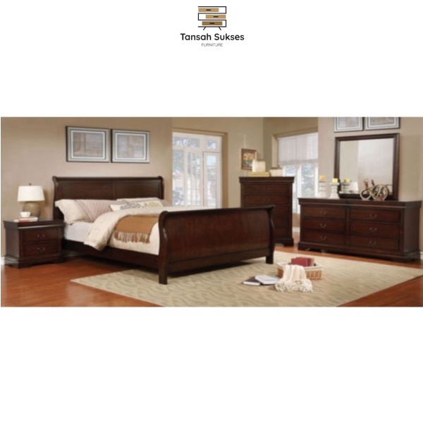 SET KAMAR TIDUR FURNITURE JATI KLASIK BERKUALITAS BEST SELLER