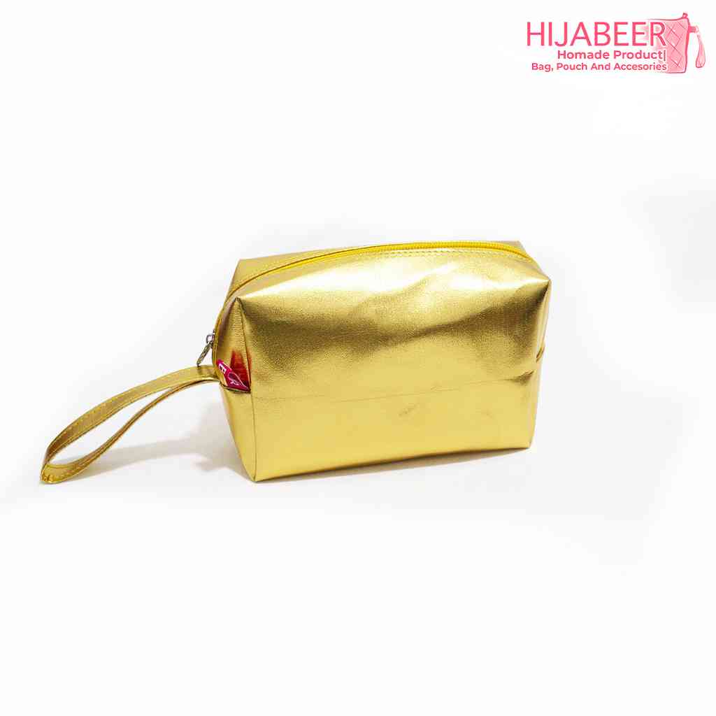 Dompet Kosmetik Gold/Emas Dan Silver/Perak skincare Murah - Pouch Kosmetik/skincare Multifungsi Mewah - Pouch Custom