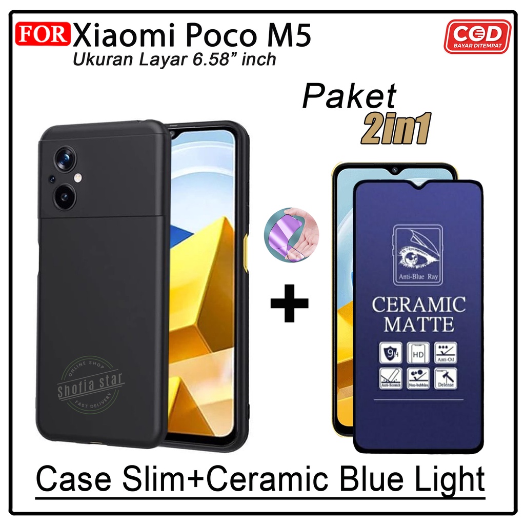 Promo 2in1 Case Poco M5 Poco X5 5G M4 Pro Softcase Slim Black Protect Casing