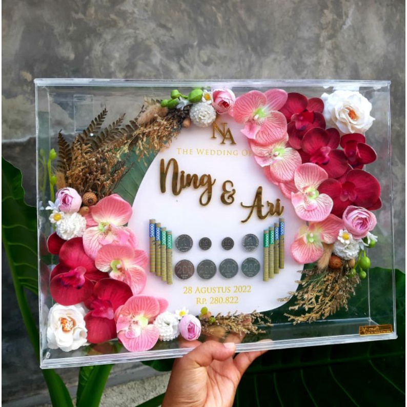 mahar akrilik/bingkai akrilik /bingkai mahar/mahar uang