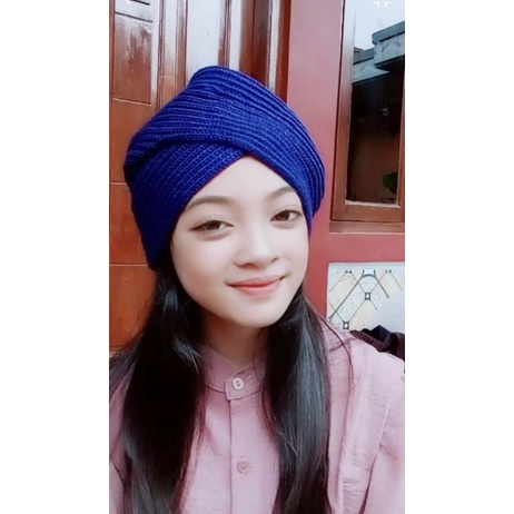 turban rajut premium instan kupluk ibu/ciput nenek
