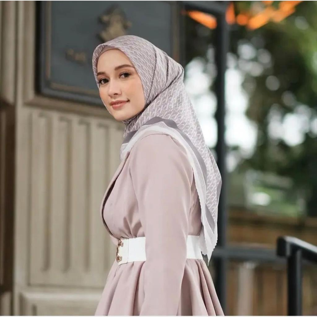 Hijab Voal Motif - Jilbab Segi Empat Denay - Hijab Motif Premium