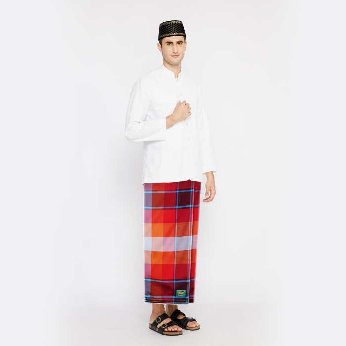 Sarung ATLAS Favorit Simalungun Merah Orange