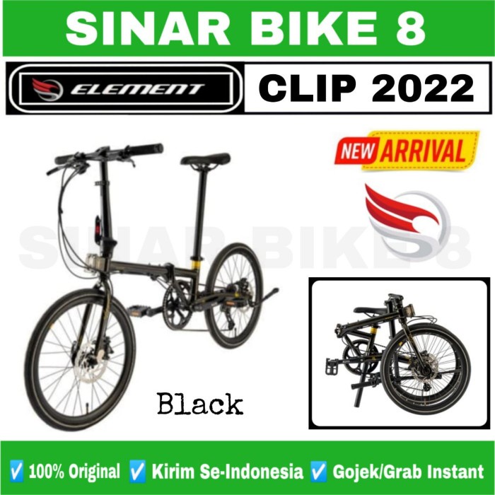 Sepeda Lipat ELEMENT CLIP 451 Ukuran 20 Inch 2022 NEW 10 Speed Chromoly