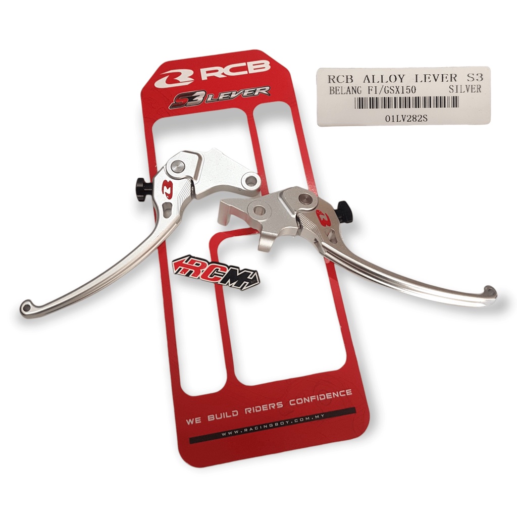 LEVER HANDLE HENDEL HANDEL TUAS SET REM KOPLING BRAKE ALLOY KANAN KIRI S3 S 3 S-3 SUZUKI SATRIAFU SATRIA FU 150 GSX 150 SILVER ORI ORIGINAL RCBB RACINGBOY RACING BOY ASLI