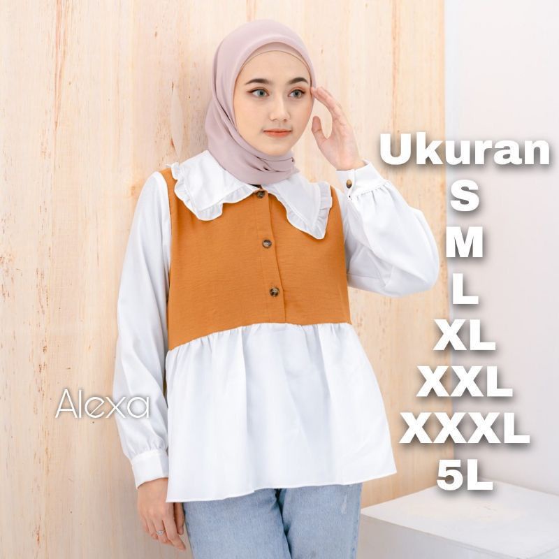 BLOUSE JUMBO LD 130 ATASAN BIG SIZE BAJU OVERSIZE