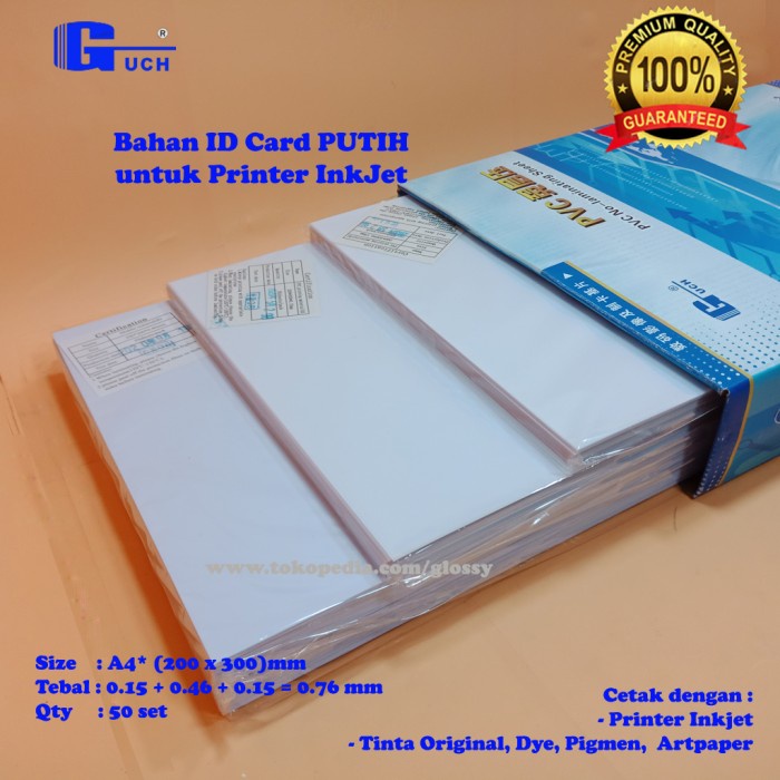 

LIMITED EDITION PVC BAHAN ID CARD PUTIH 50 SET (GUCH) Code 3947