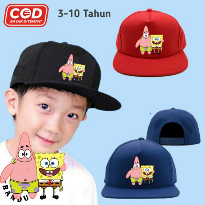 Topi Anak Snapback SpongeBob Patrik