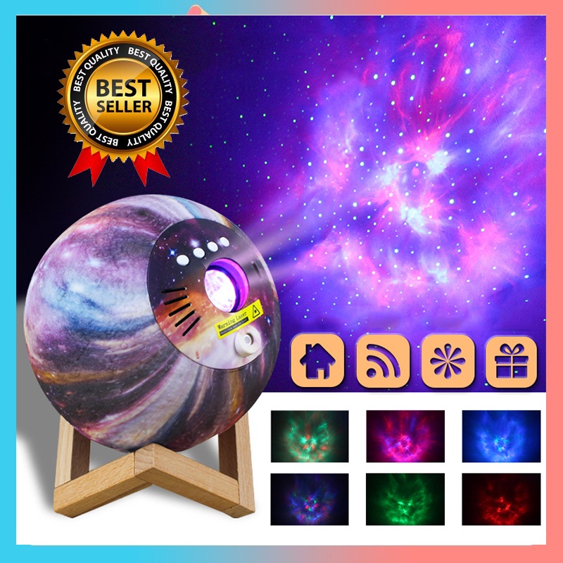 Smart BULB LED RGB Lampu Proyektor cahaya langit berbintang lampu alis lampu hlas lampu tidur atmosf