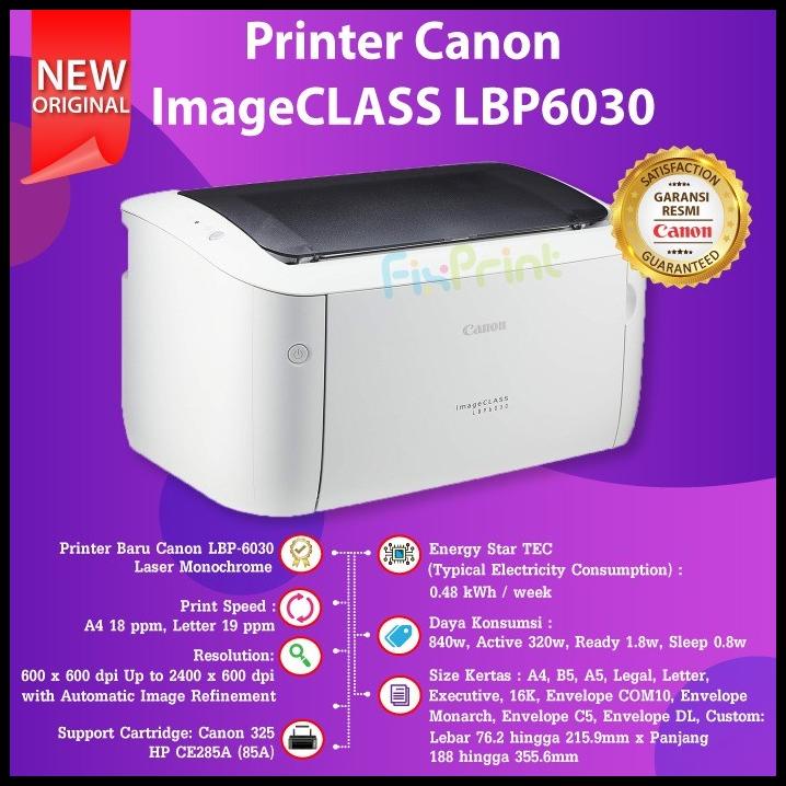 

Terbaru !!! Printer Laserjet Canon Lbp6030 Lbp-6030 Monochrome Toner 325 / Hp 85A