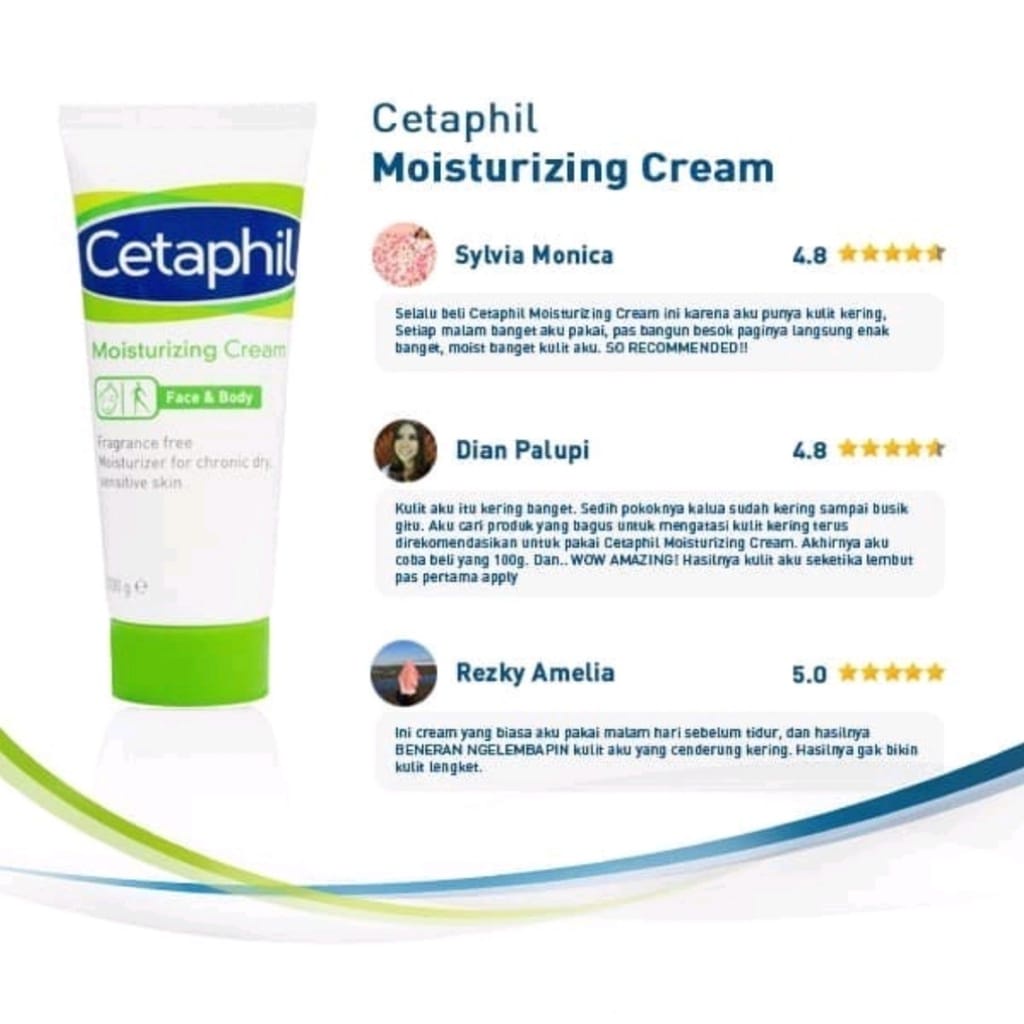 Cetaphil Moisturizing Cream 100g - Pelembab Kulit dan Wajah