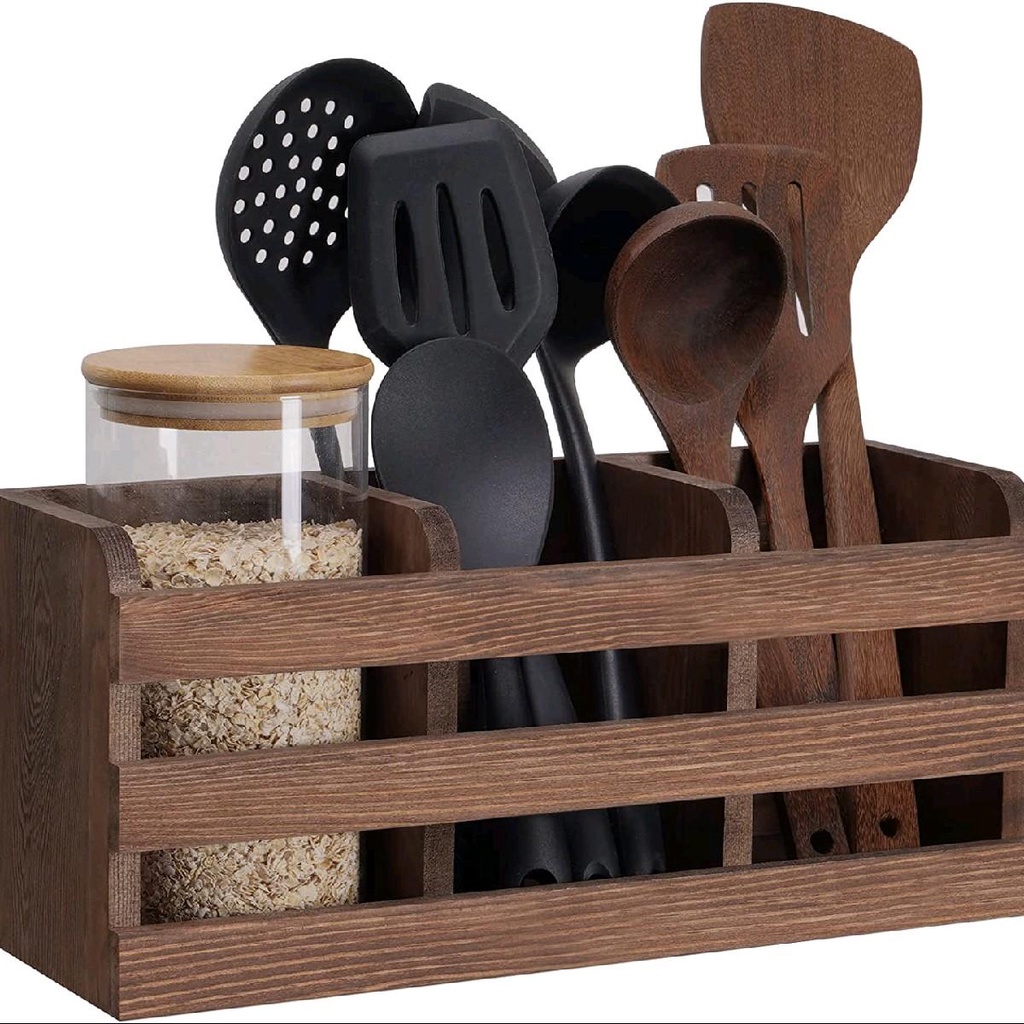 TEMPAT SENDOK GARPU KAYU, TEMPAT SENDOK GARPU TEMPEL DINDING EASTHETIC MINIMALIS