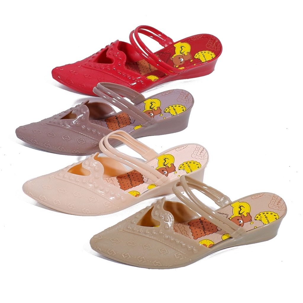 Sepatu tali let belakang jelly anak perempuan original selop balet import anak-anak cewek 8828 850 T 30-35