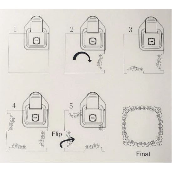 Lace Corner Puncher - Pembolong Kertas Bentuk Renda 6 inchi