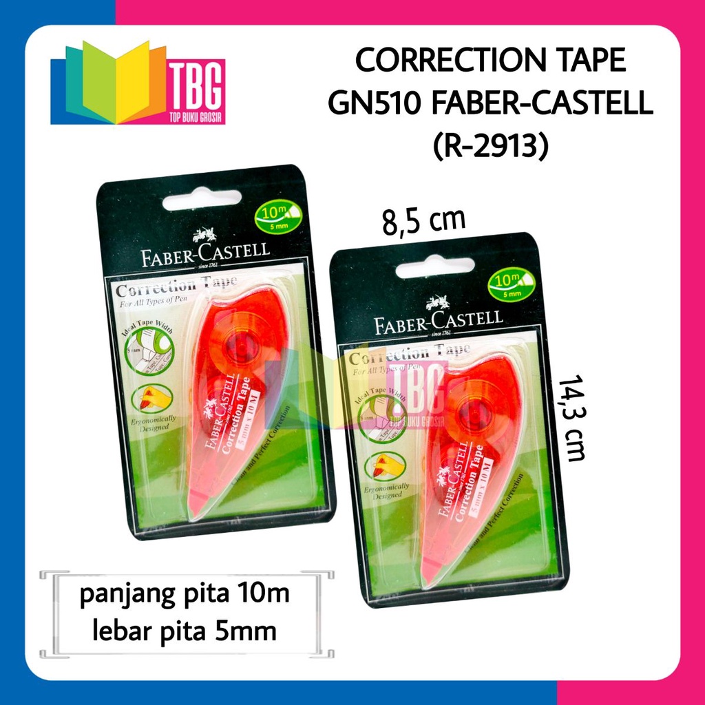 

1 PCS CORRECTION TAPE GN510 FABER CASTELL / TIP-X KERTAS / TIP X FABER CASTELL / STIPO KERTAS (R-2913)