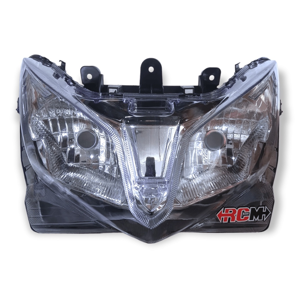 HEADLIGHT HEADLAMP HEAD LAMP MICA MIKA KACA LENS LENSA REFLECTOR REFLEKTOR DEPAN UTAMA ONLY TANPA BOHLAM DAN SOCKET HONDA VARIO TECHNO TEKNO 125 PGM FI F1 2012 2013 2014 KZR LOKAL JAMINAN KUALITAS