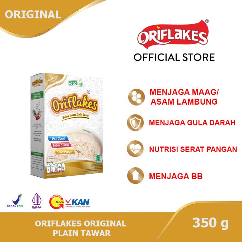 SBS88 - ORIFLAKES Original Gold - Sereal Kesehatan Plain / dengan Gula Kelapa