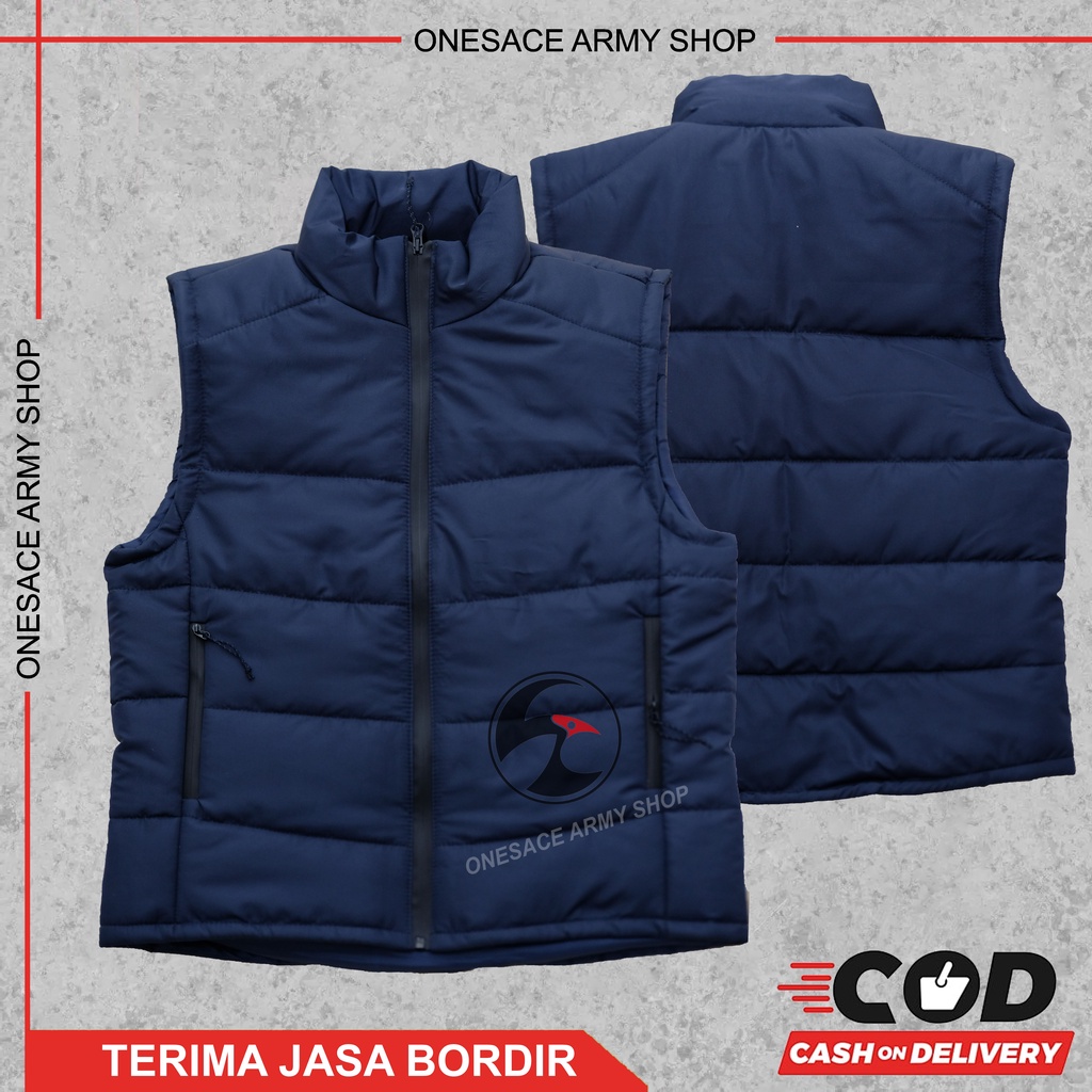 Rompi Motor Pria Parasut Kembung Anti Angin Murah / dakron Vest Cowok Terbaru / Jakets Rompi Parasut Resleting