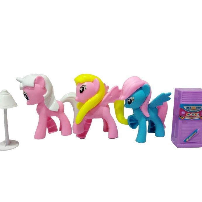 MAINAN ANAK KUDA PONI 3PCS/ AKSESORIS BONEKA