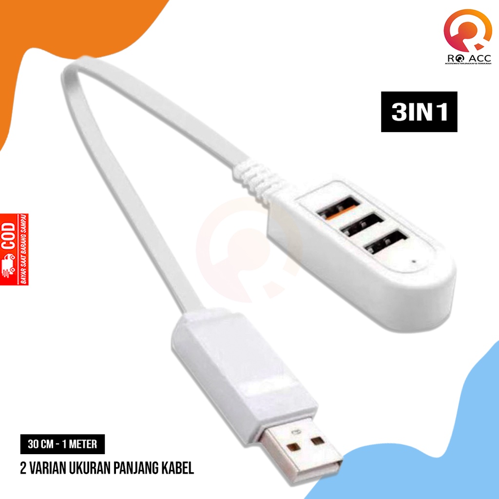 [RO ACC] NVN-U1 KABEL USB CHARGER 3 IN 1 / PENYAMBUNG USB CHARGER SLOT 2A