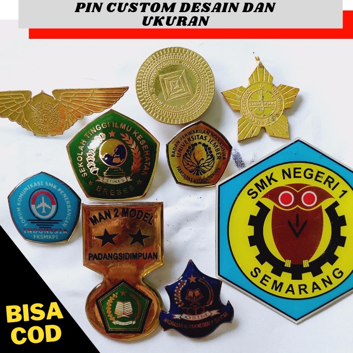 Pin custom lencana custom kuningan custom atribut custom