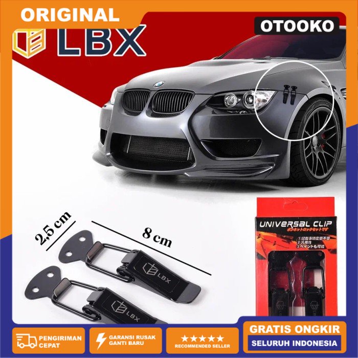 Universal Bumper Clip Variasi Pengait Klem Kait Celah Body Mobil LBX