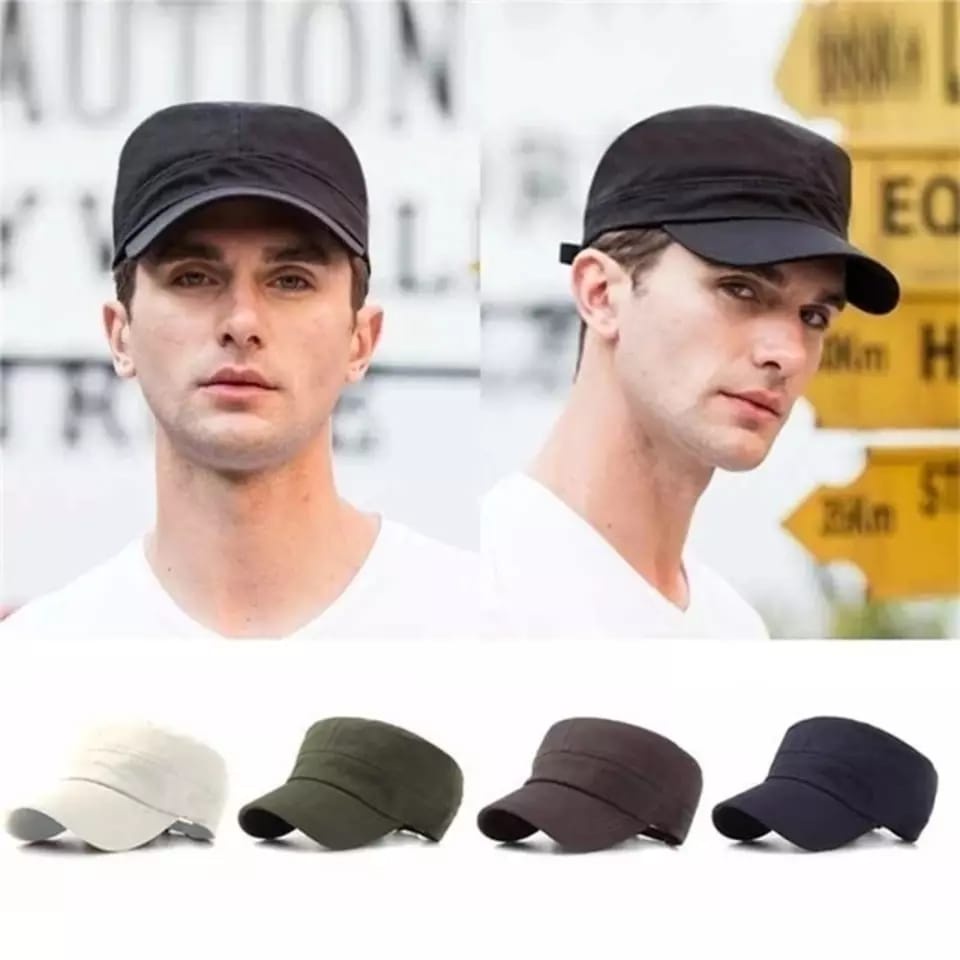Topi Komando / Topi Tentara Polos Canvas Unisex - Banyak Plihan Warna (COMB)