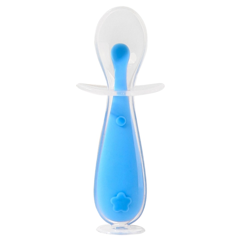 Mary Baby Silicone Soft Spoon Training Feeding Untuk Anak Balita Anak BPA Free First Stage Sendok Bayi Dengan Sedot