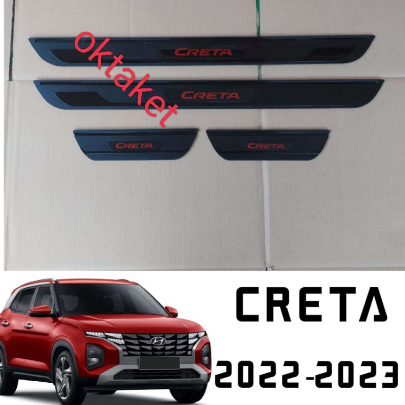 sillplate samping Hyundai Creta 2022 2023 Hitam side scuff