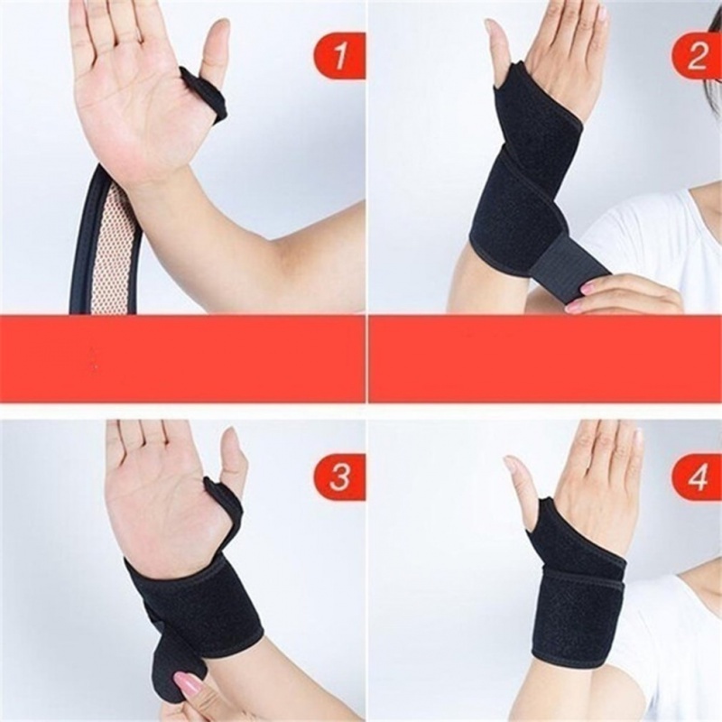 Self-heating Magnet Wrist Support Brace Guard Protector Pad Musim Dingin Tetap Hangat Band Olahraga Pelindung Gear Bracers