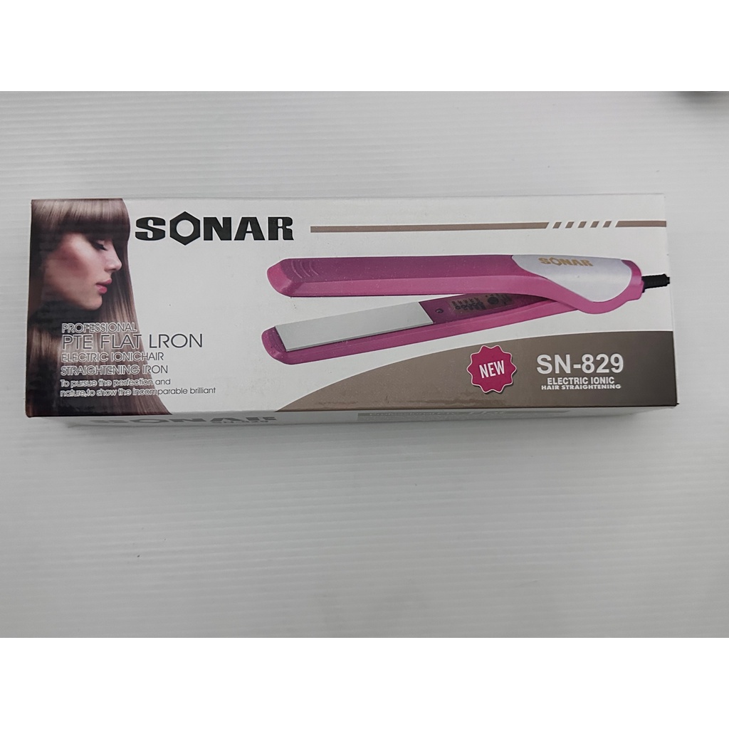 Catokan Rambut Suhu Sonar SN-829 PINK Catok Alat Pelurus Rambut Salon