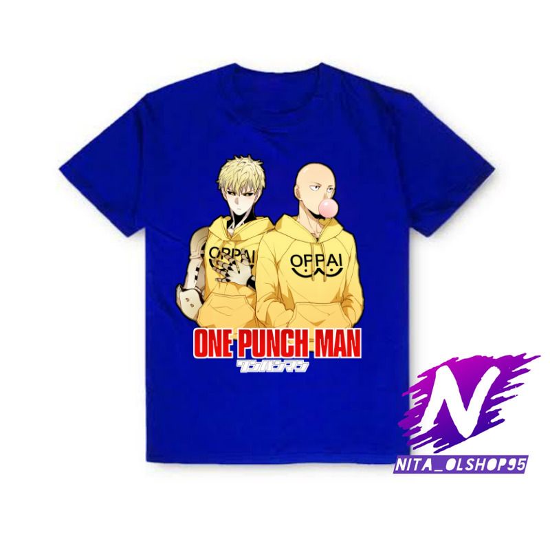 baju anak kaos anak saitama dan genos one punch man