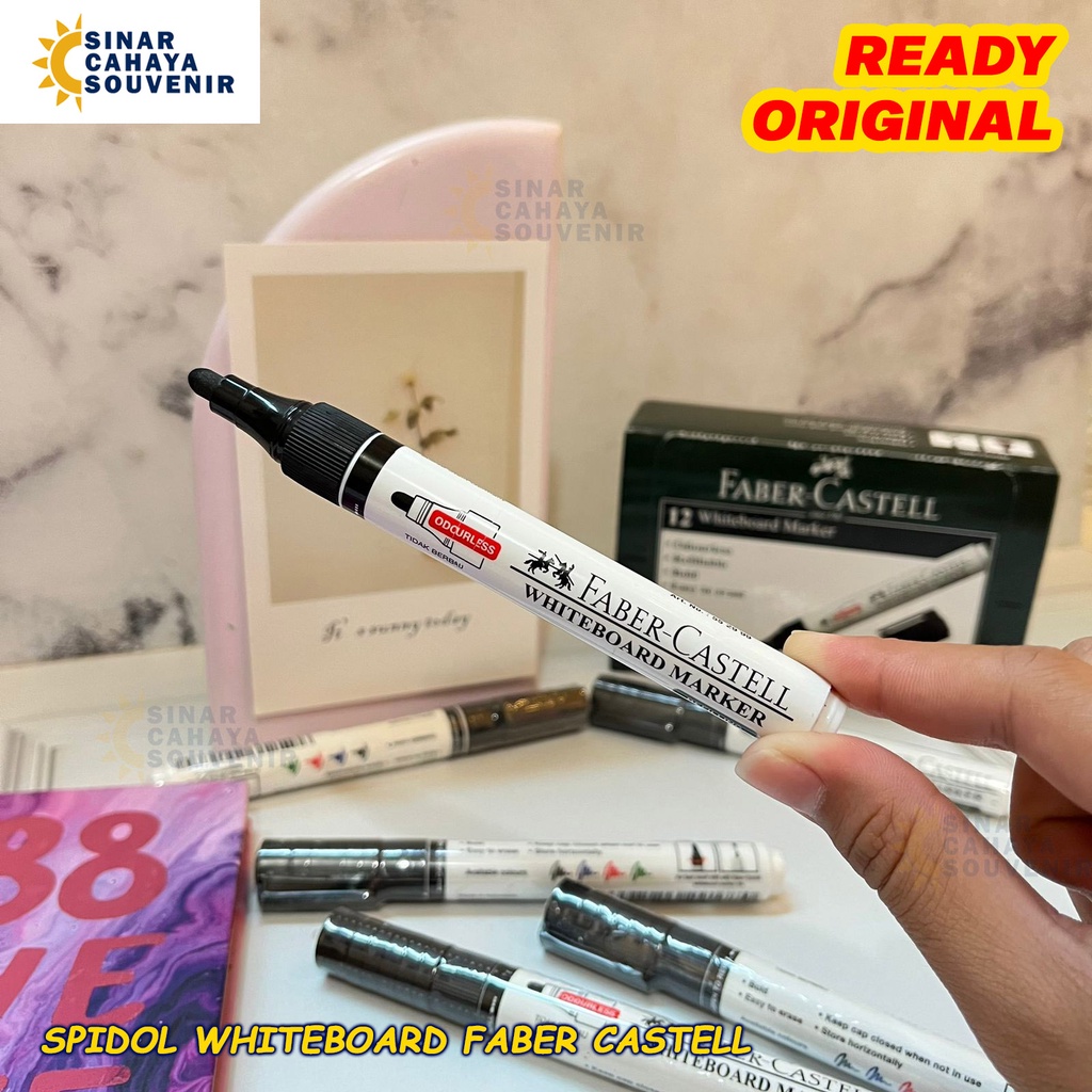 

Spidol Whiteboard Faber Castell Hitam | Spidol Papan Tulis ATK Murah Meriah Stationery Lucu Unik