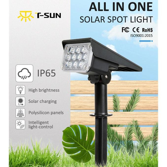 Lampu Taman Tenaga Surya Outdoor lampu Sorot Solar Panel LED surya