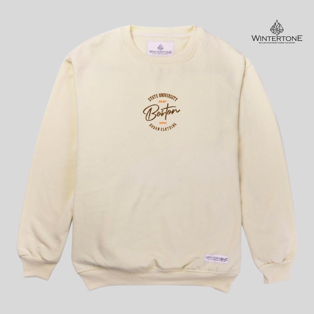 Sweater Crewneck Sablon Pria Distro Vintage WINTERTONE City Series 2 Sweater Krunek WNTRN Crunek Oversize Jumbo Lengan Panjang Crweneck Oblong Sablon Print Unisex