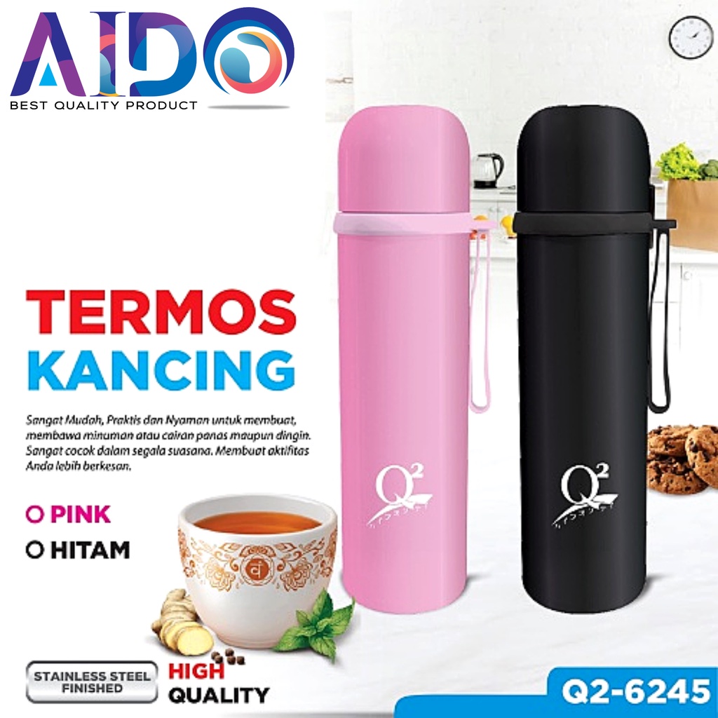 Termos Stainless Vacuum Flask Tahan Panas &amp; Dingin Thermos 6245 TERMOS MAWAR 6030 AIDO THERMOS BOTOL MINUM