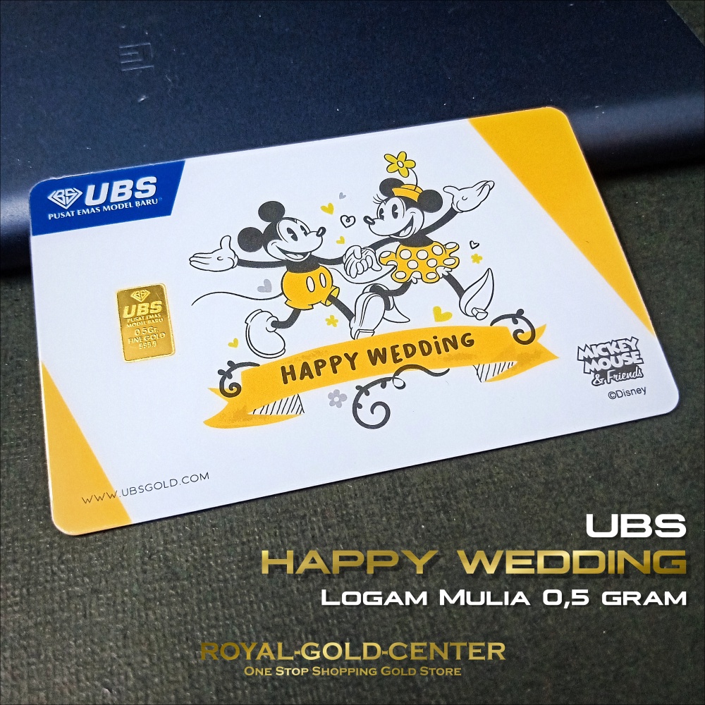 UBS Happy Wedding Gift Mickey Mouse Disney series 0.5 gram