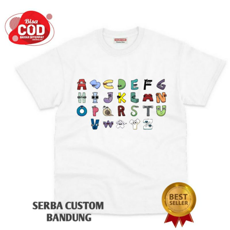 Kaos anak Alphabet Lore Bahan Premium