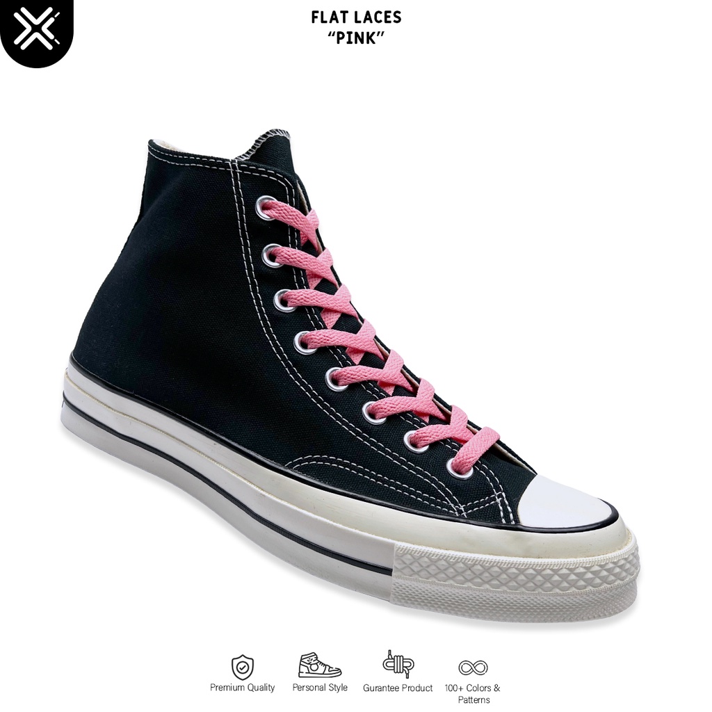 TALI SEPATU GEPENG PREMIUM PINK | PREMIUM SHOELACES