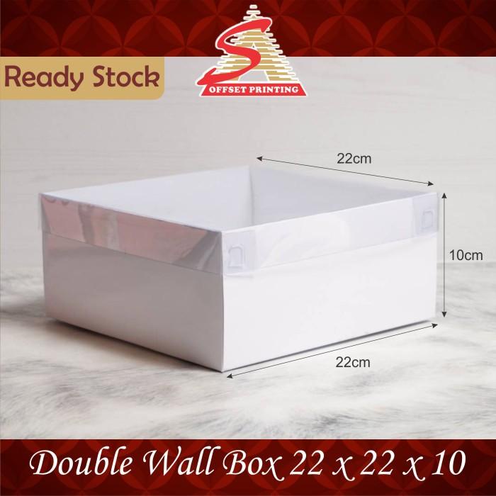 

Box Pudding/Dus Spiku/Box Kue/Dus Kue Model Double Wall 22X22X10 090