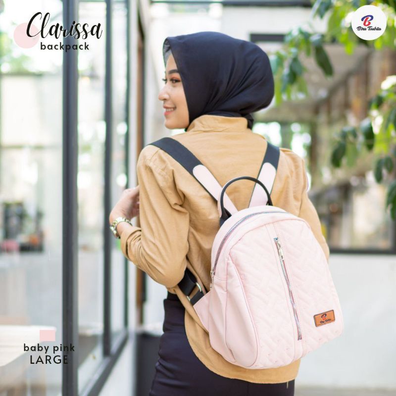 Biru Tsabita Tas Ransel Clarissa Bordir WaterProf