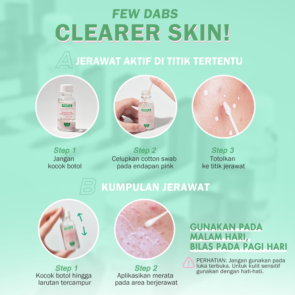 BNB barenbliss Pimple Warrior! obat jerawat Salicylic Acid Acne Drying Lotion - Acne Spot Treatment Care