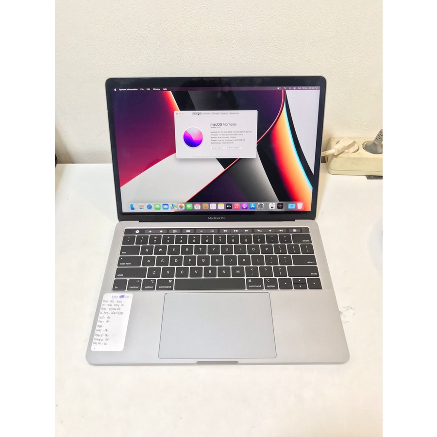 (FREE CASE) Macbook Pro Touchbar 13&quot; 2019 Second original 100% HARGA EKONOMIS - 8/128 i5 16/512GB i5 i7 FULLSET