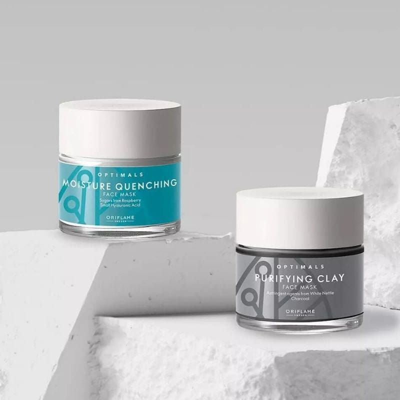 New Optimals Purifying Clay Face Mask/ Optimals Moisture Quenching Face Mask