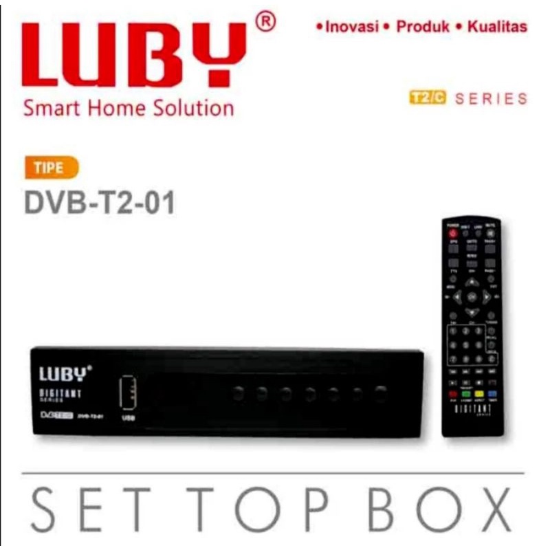 Set Top Box Luby DVB-T2-01 Full HD 1080p SNI STB TV Digital Receiver