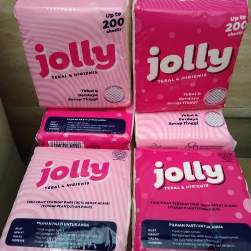 Tissue JOLLY POP UP 200 sheets 2ply !!