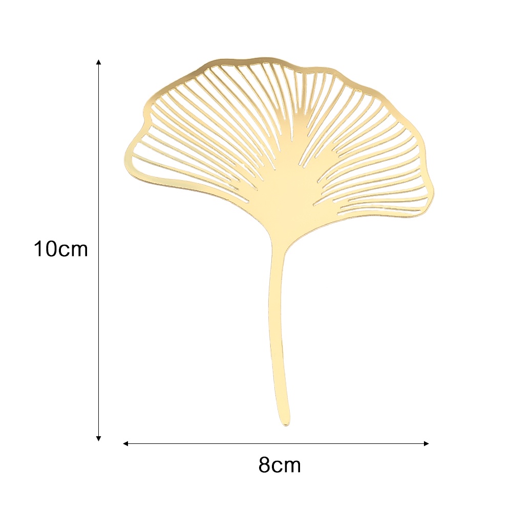 Golden Akrilik Insert Card Ginkgo Leaves Cake Topper Muffin Ice Cream Ornamen Halus Dessert Decor Aksesoris Untuk Perayaan Pernikahan Ulang Tahun