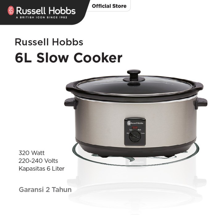 {OkaStore} Russell Hobbs Slow Cooker 6L / Alat Masak Elektrik Limited